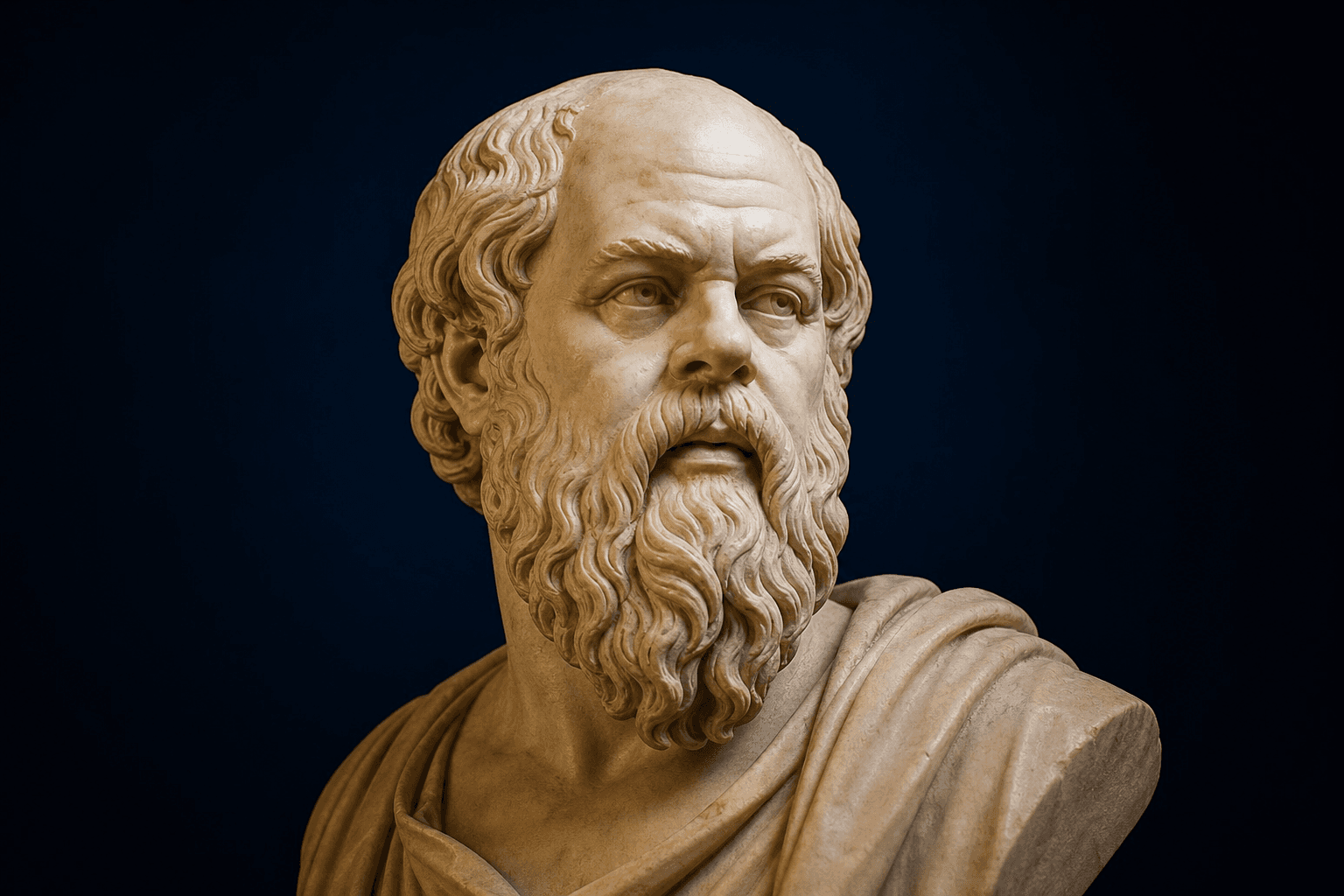 Classical bust of Socrates
